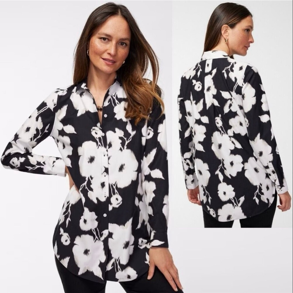 Chico’s Button Down Floral Skirt